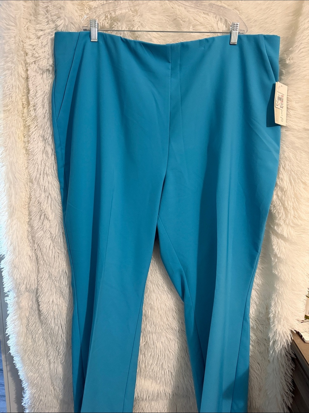 Cato Turquoise Straight-Leg Dress Pants